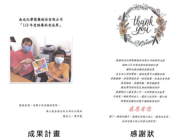 華山基金會2024年度認養扶老成果